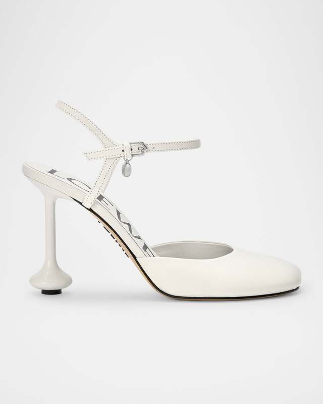 Toy Leather Ankle-Strap Pumps